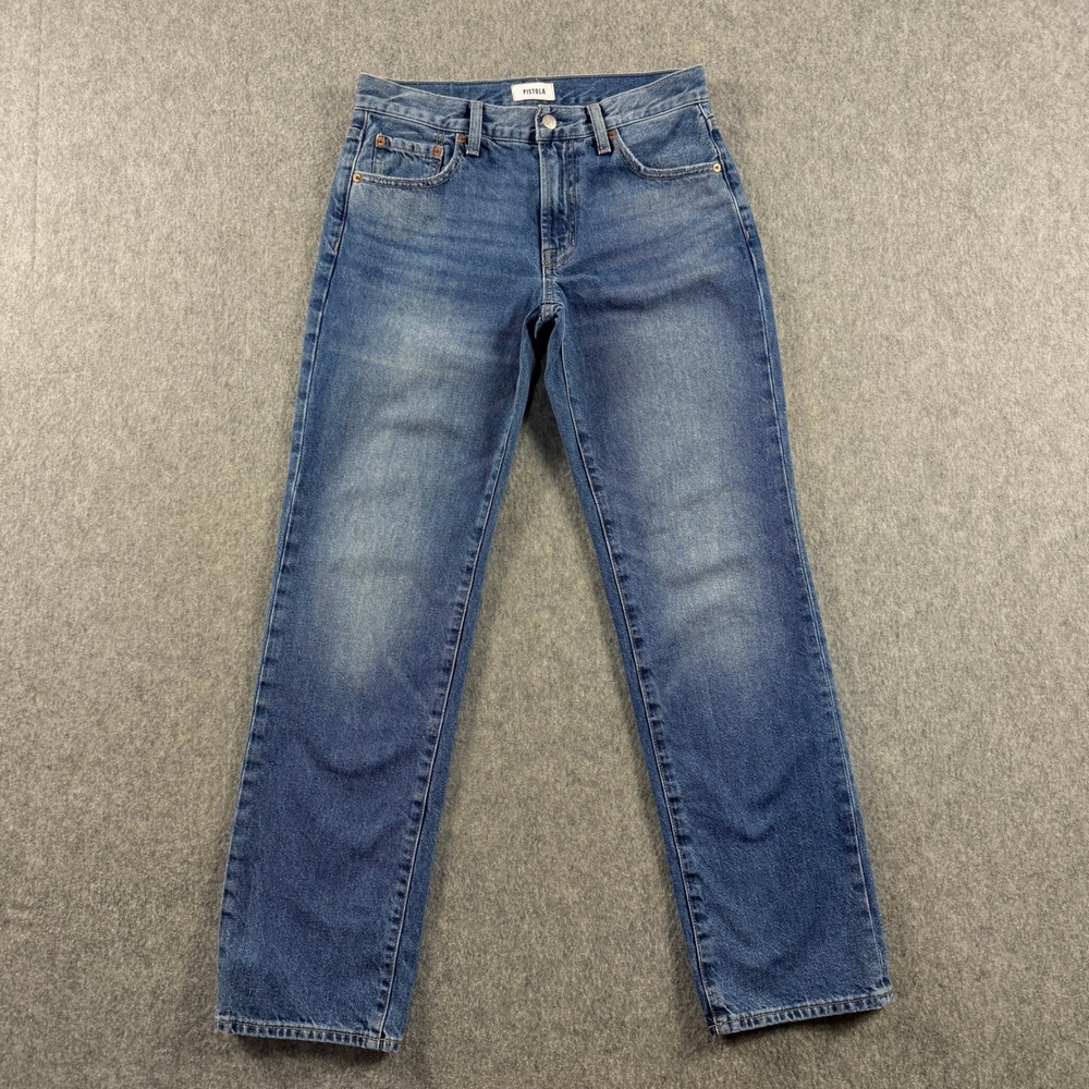 Pistola Women's Straight Leg Jeans Size 26 Blue Denim Mid-Rise Classic Fit